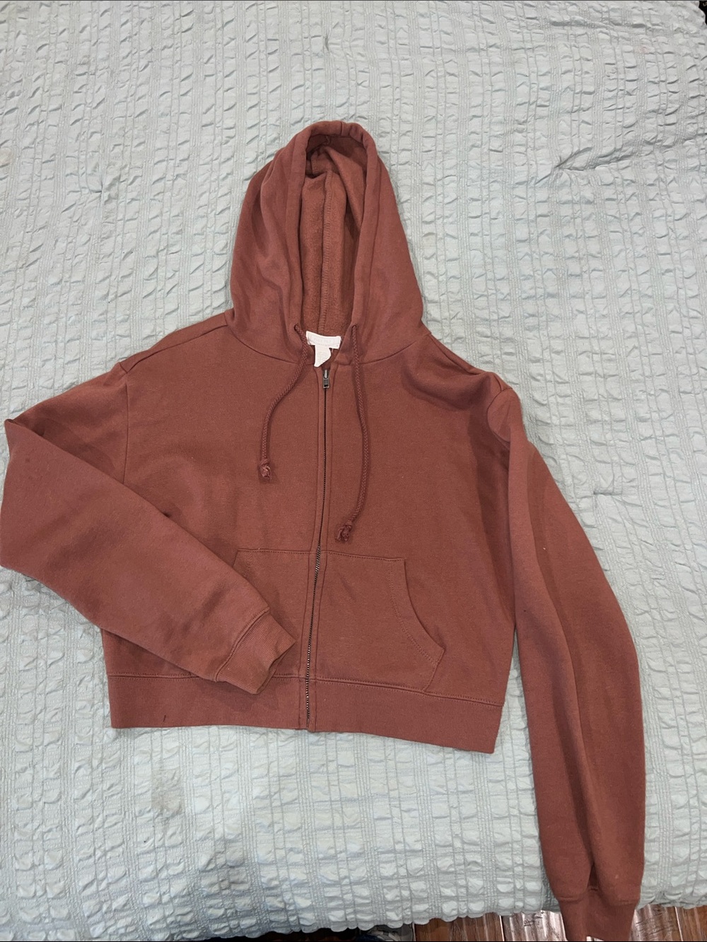 Tilly’s Rust-Copper Zip-Up Hoodie